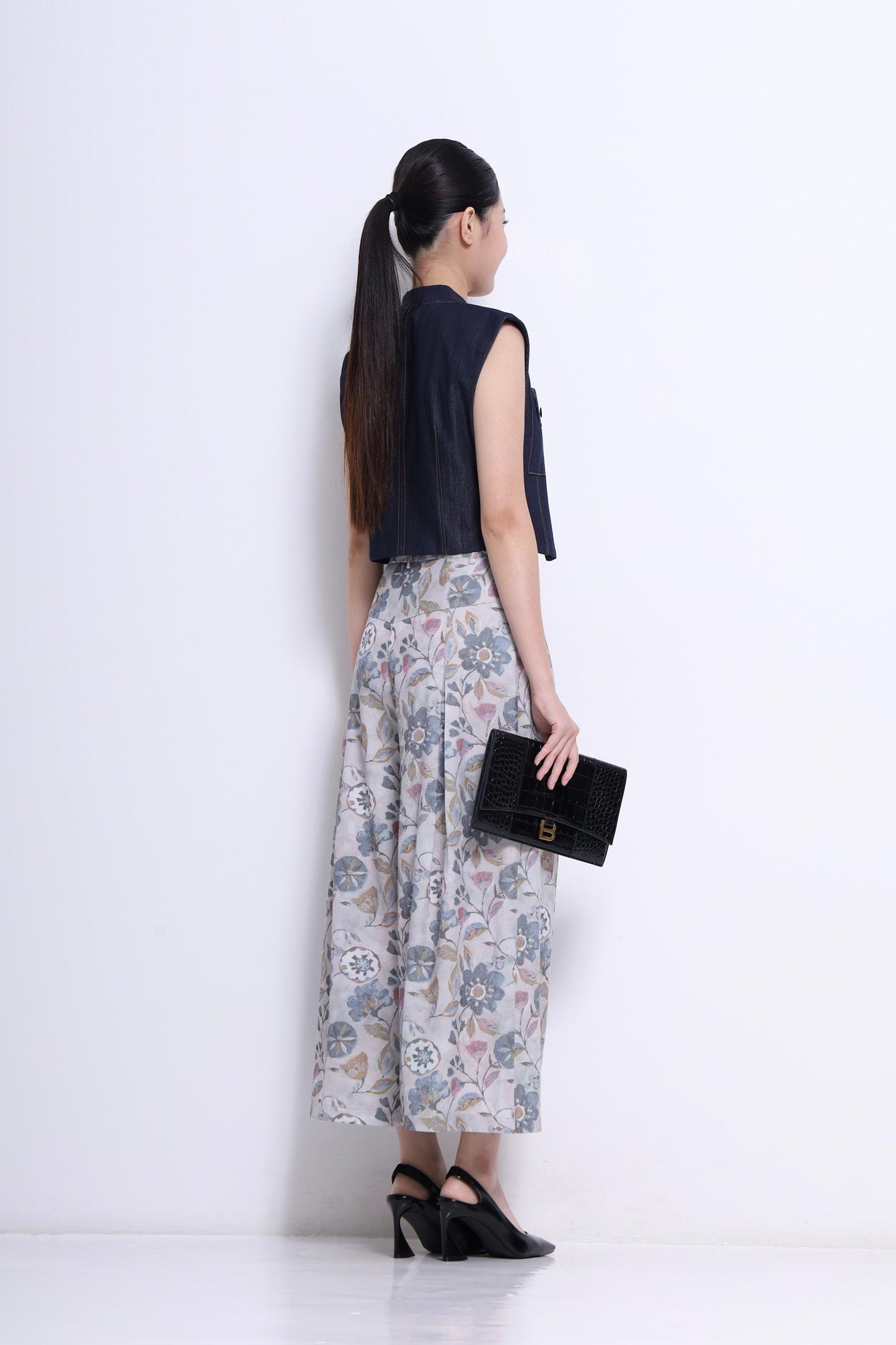 Kaia Cropped Denim Vest