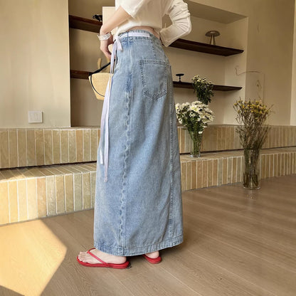 Gracetina Overlap Denim Skirt