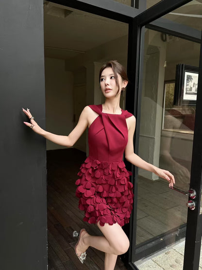 Mandy Petals Open Back Dress