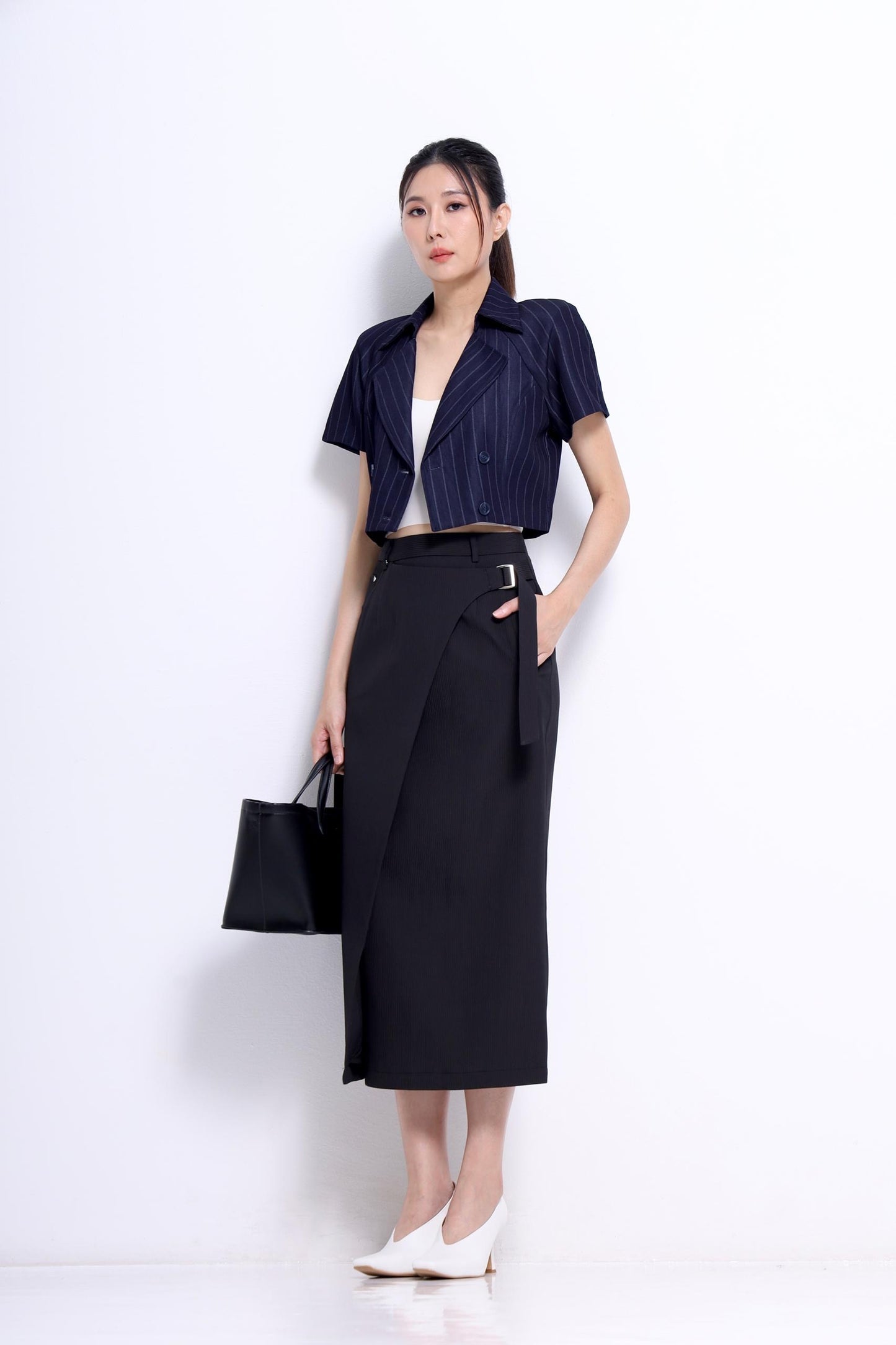 Opal Cropped Blazer Top