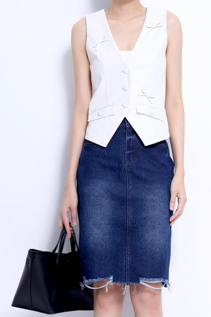 Olivia Faux Leather Vest
