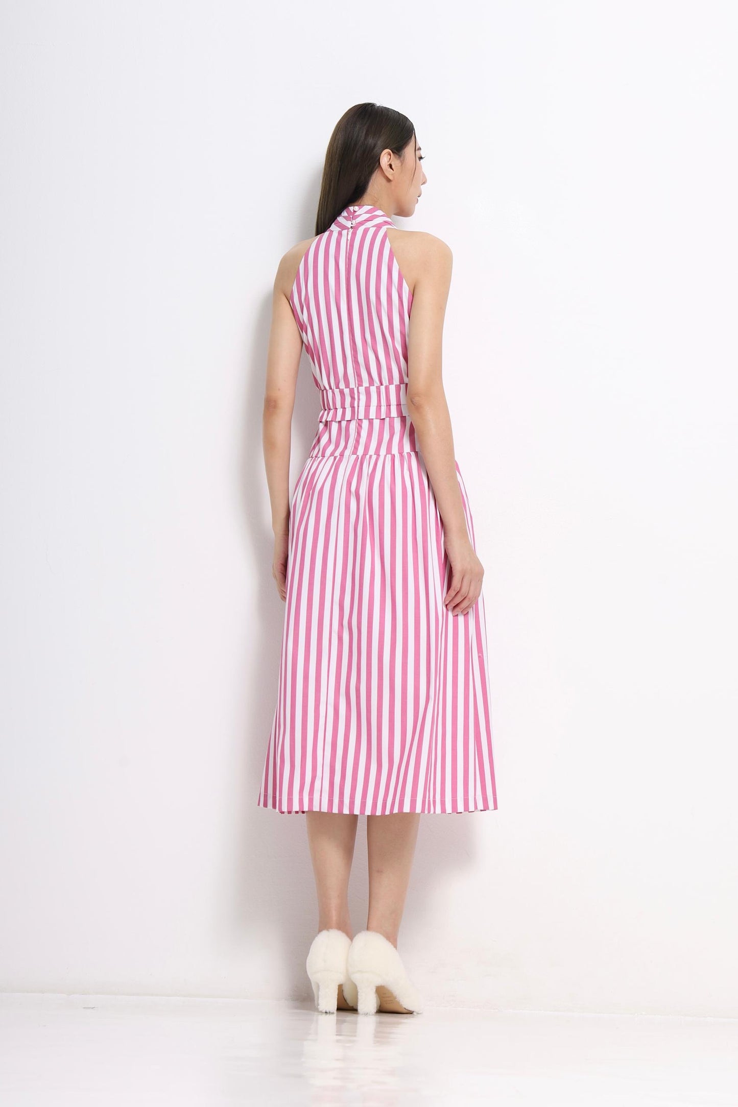 Marilyn V-Neck Stripe Dress
