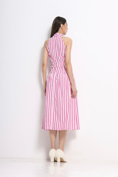 Marilyn V-Neck Stripe Dress