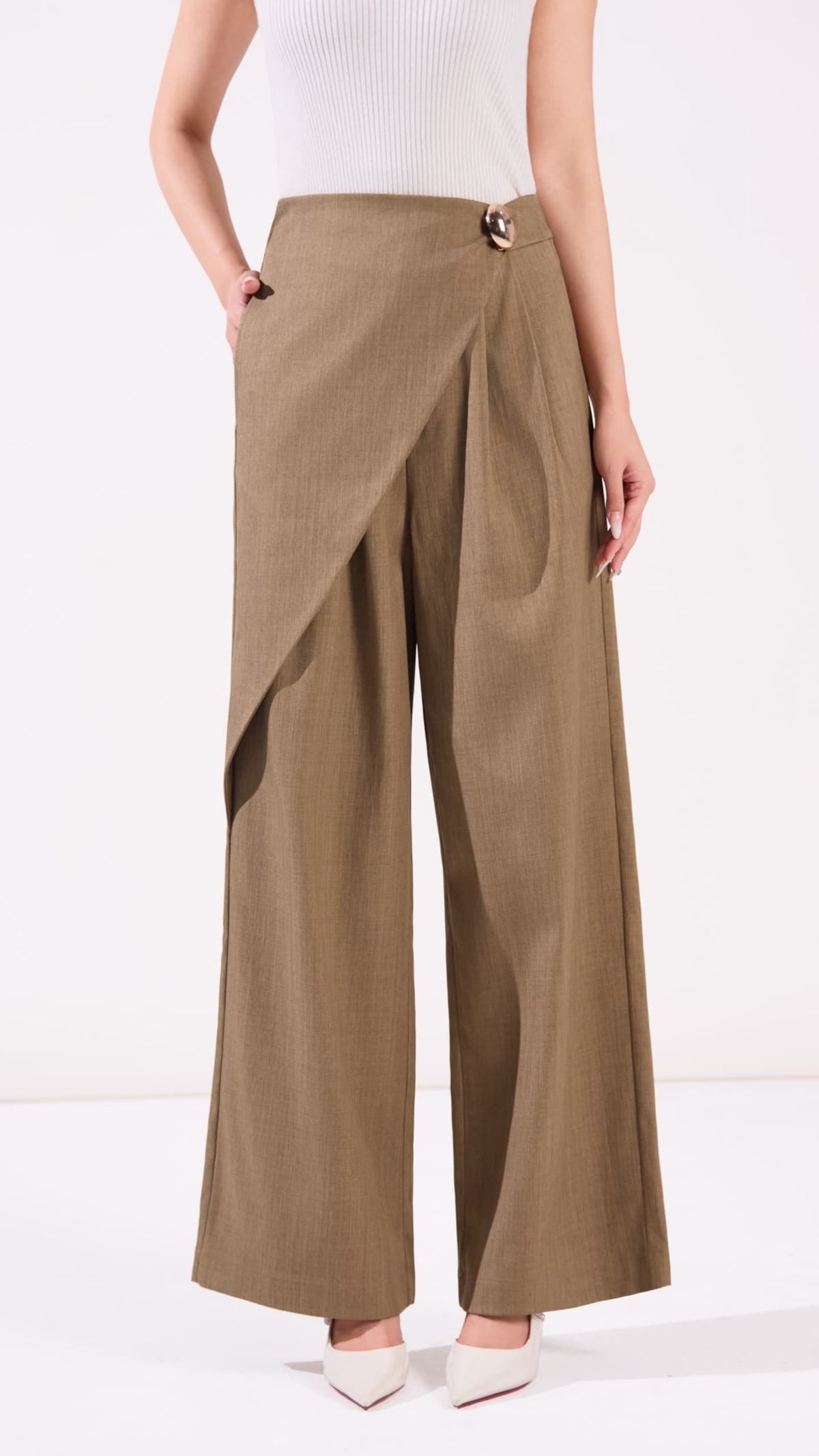 Ziri Overlap Straight Legged Pants