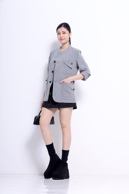 Dana Pinstripe Mini Skirt