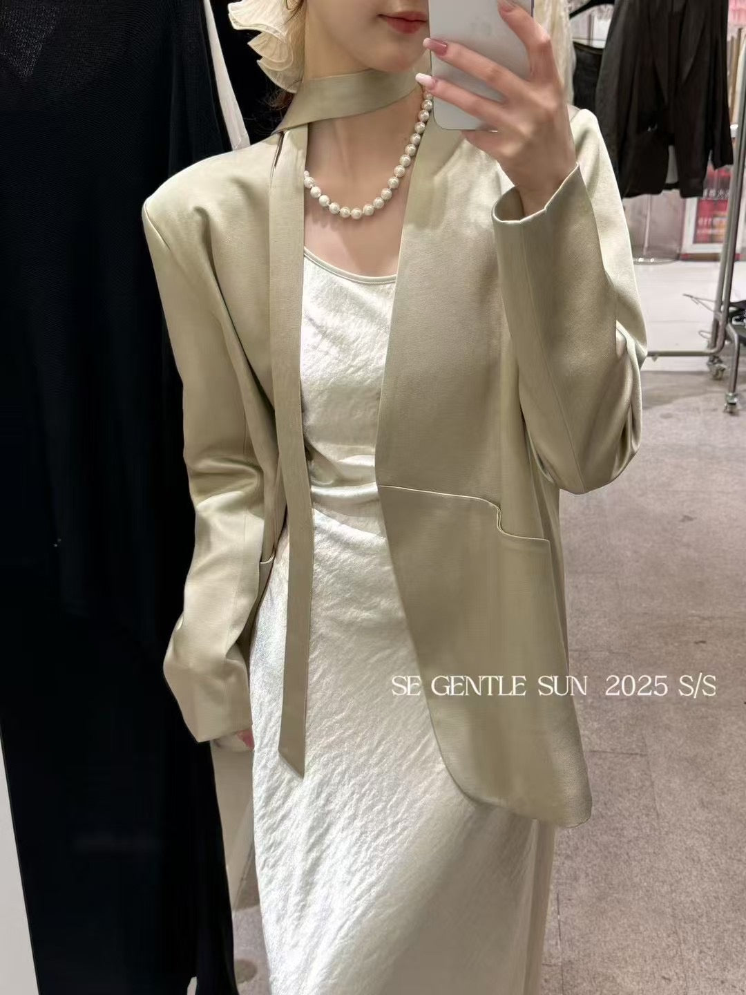 Zena Oversized Linen Blazer