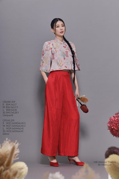 Feng Wide Legged Satin Pants