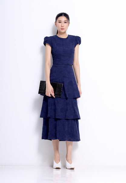 Hana Embroidered Flower Layered Skirt