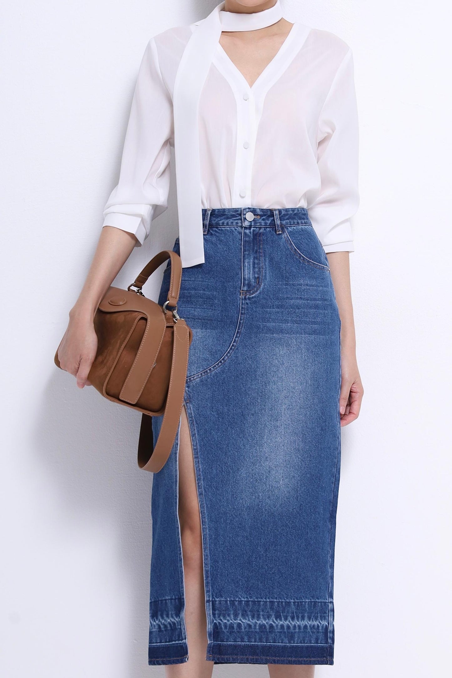 Marie V-Neck Chiffon Blouse