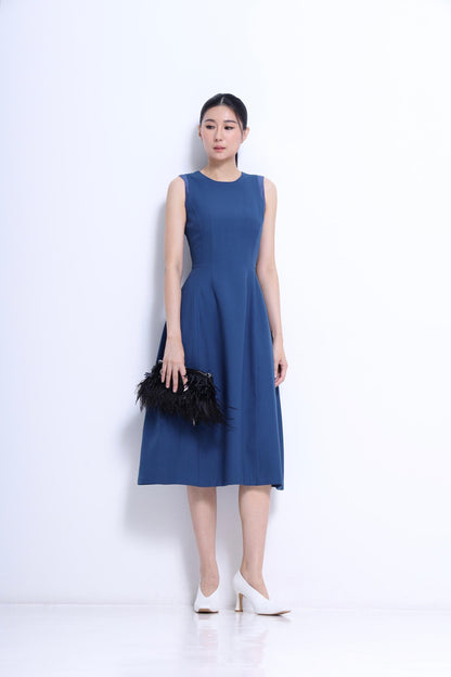 Elena Tailored A-line Midi Dress