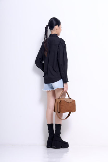 Marant Ruffle Collar Asymmetrical Shirt