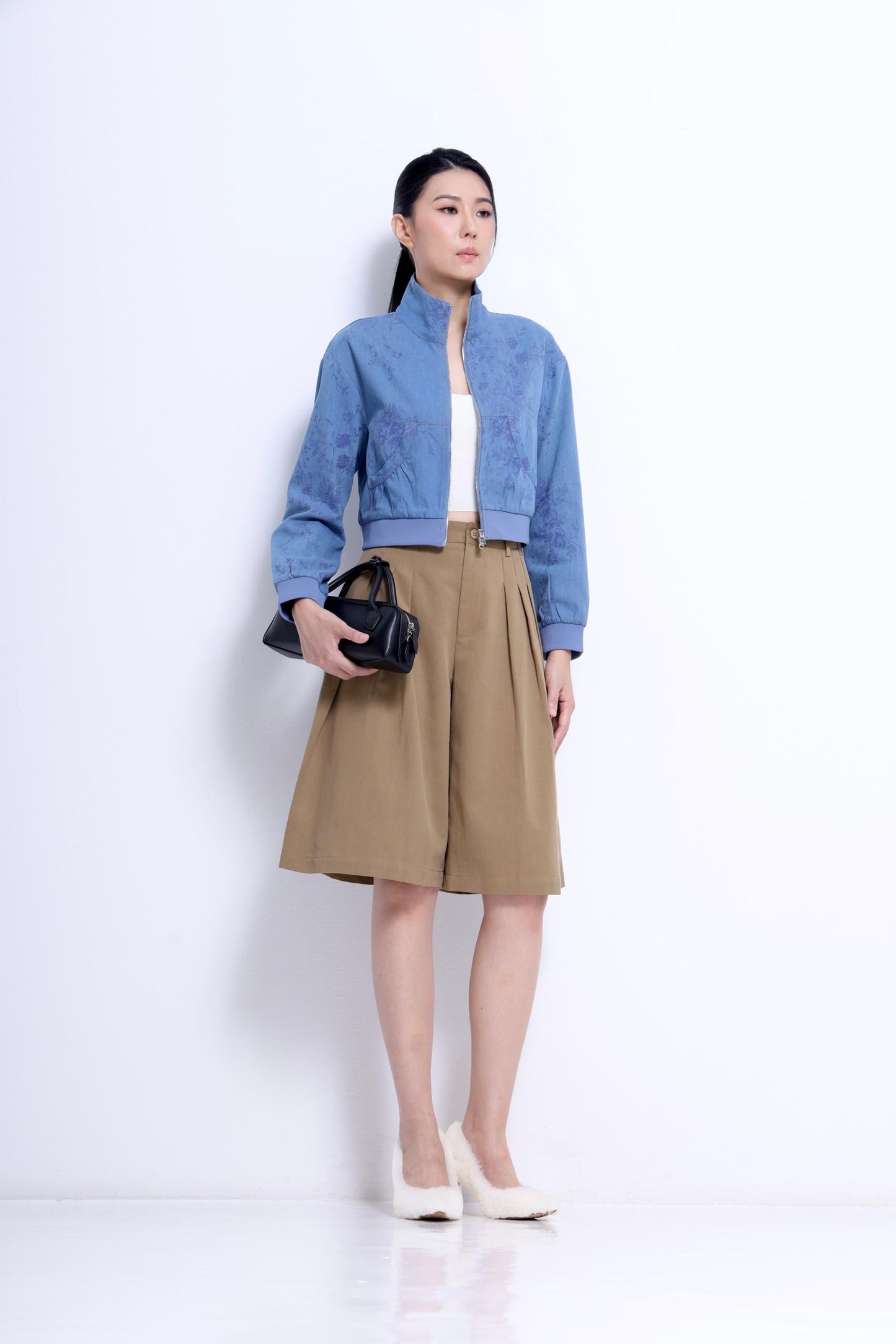 Hera Bermuda Pleated Shorts