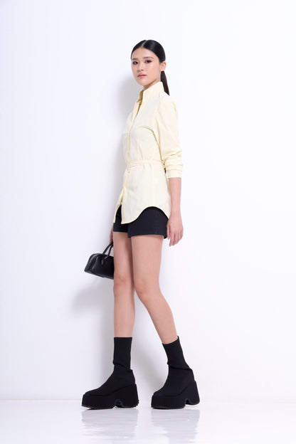 Glinda Mandarin Open Collar Shirt