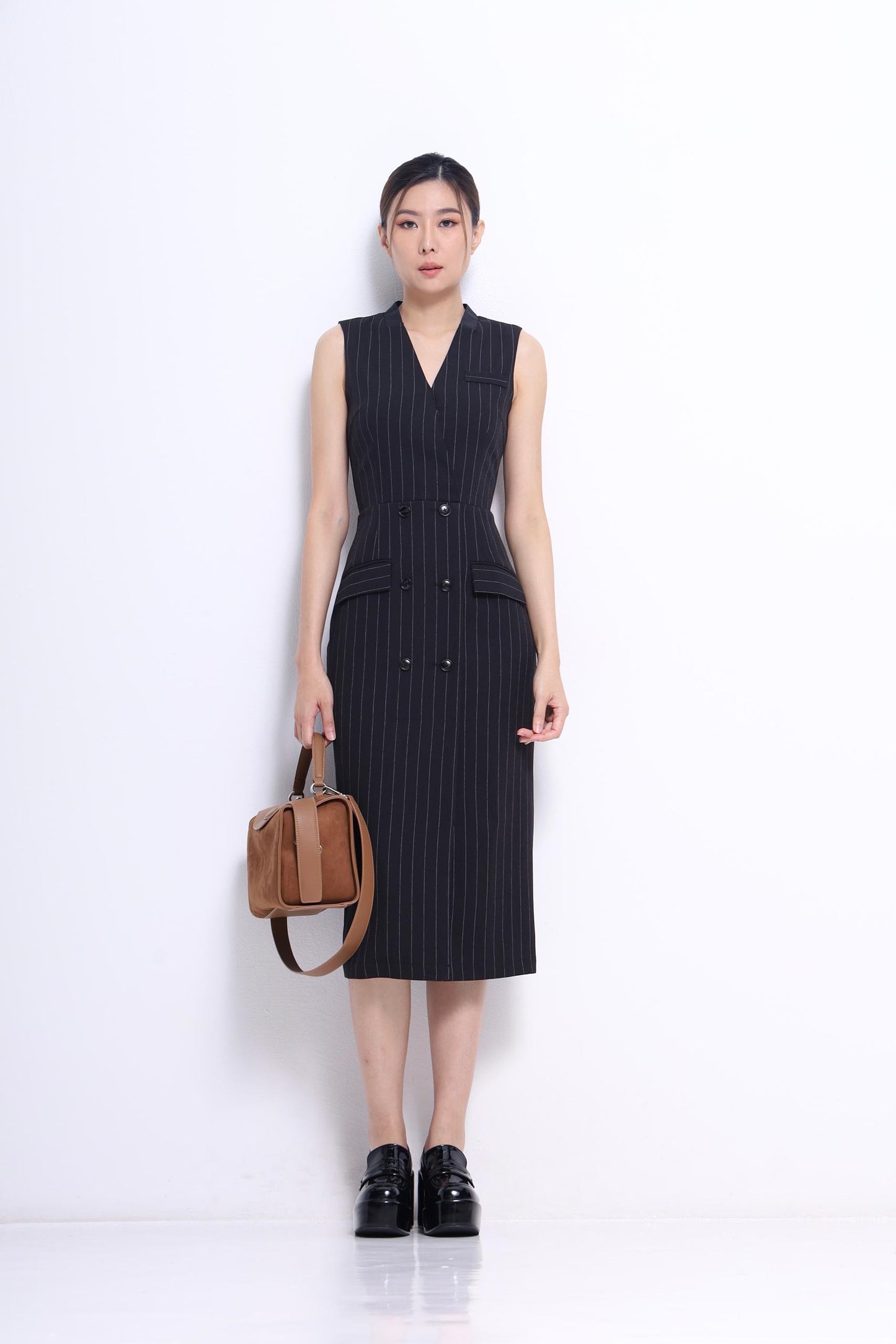 Miranda V-Neck Midi Dress