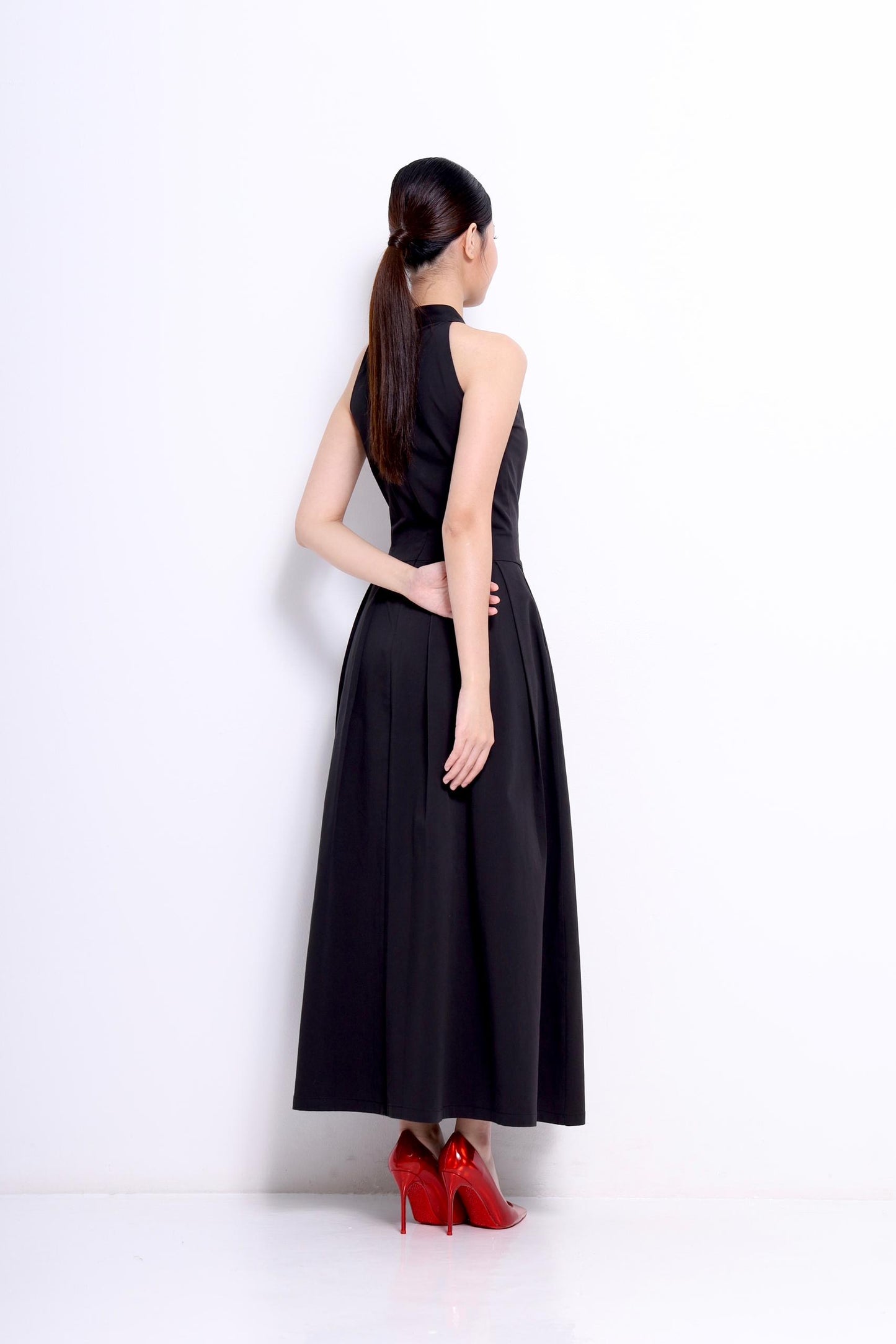 Lia Drop Waist Halter Dress