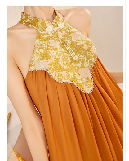 Ruyi Orient Halter Dress