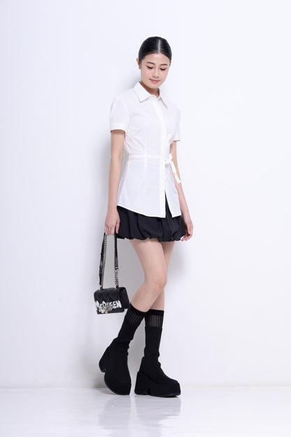 Sera Bubble Hem Mini Skirt