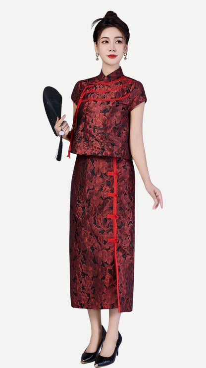 Liu Oriental Column Skirt