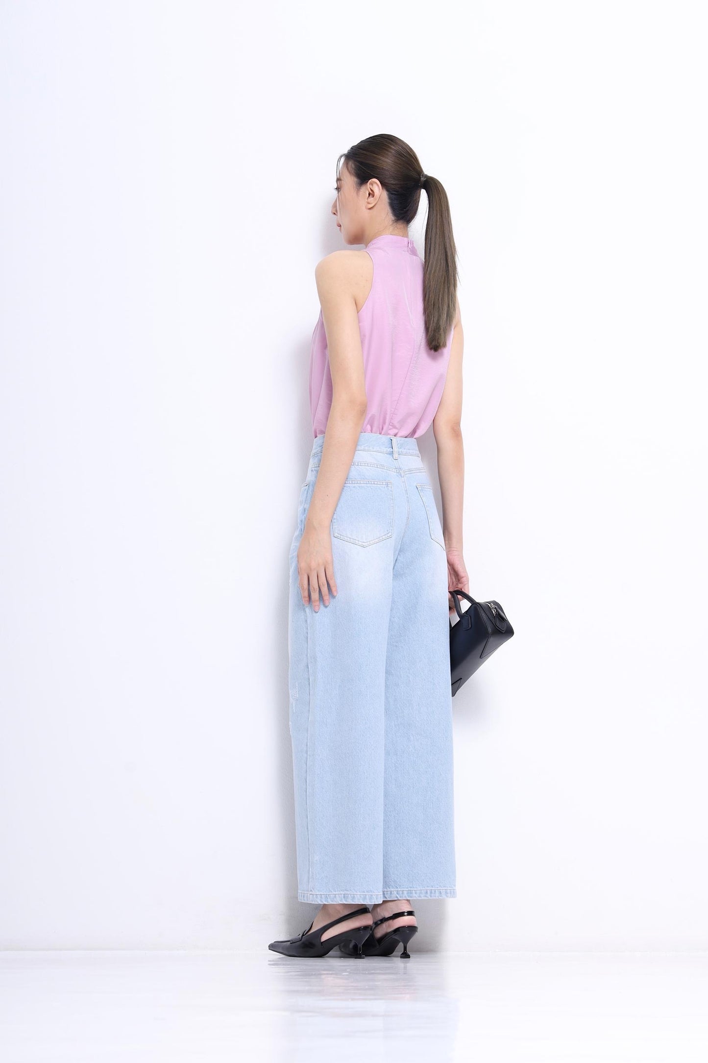 Nadya V-Neck Satin Top