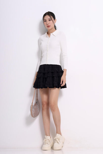 Jess Button Down Knit Top