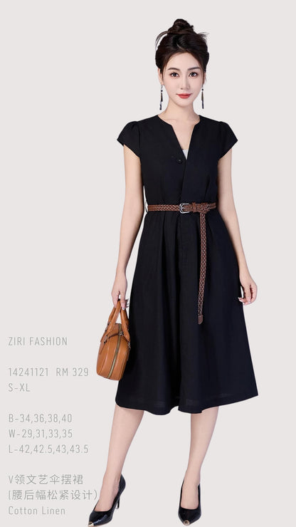 Ziri V-Neck Aline Dress
