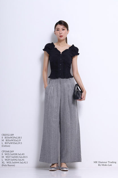 Giselle V-Neck Ruffle Blouse