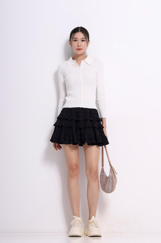 Jess Button Down Knit Top