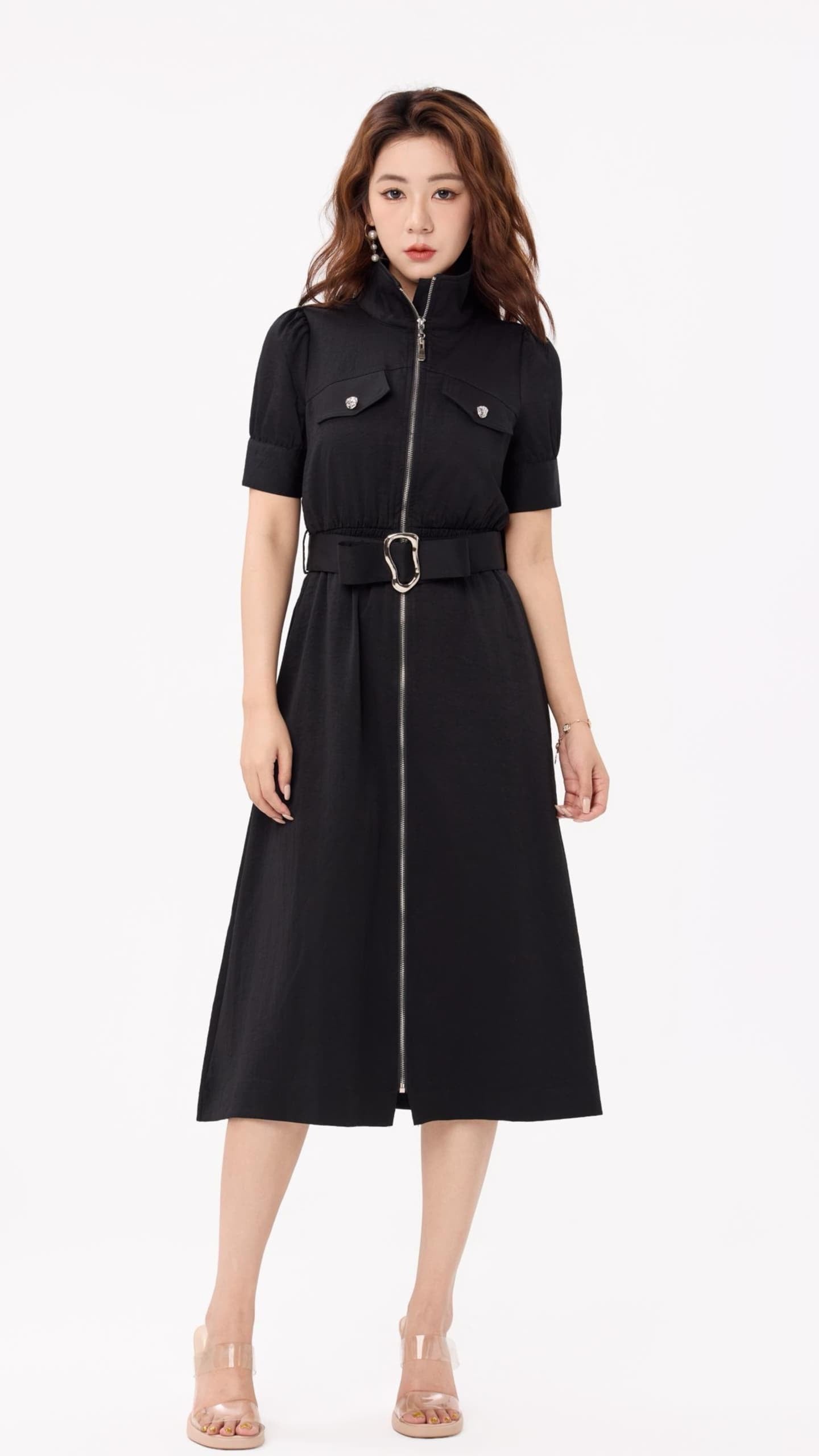 Ziri Aline Belted Midi Dress