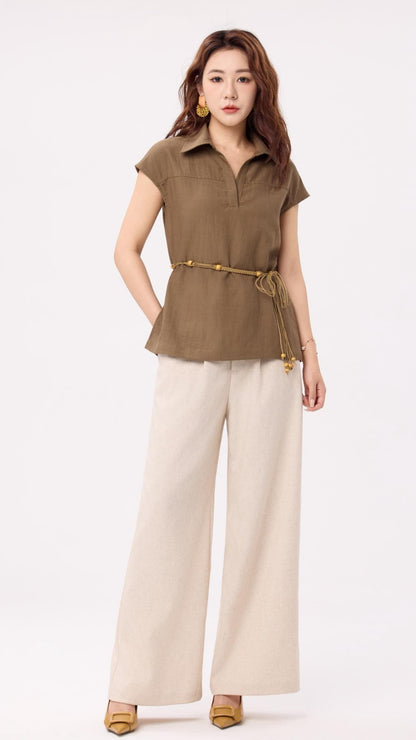 Ziri Linen Wide Legged Pants