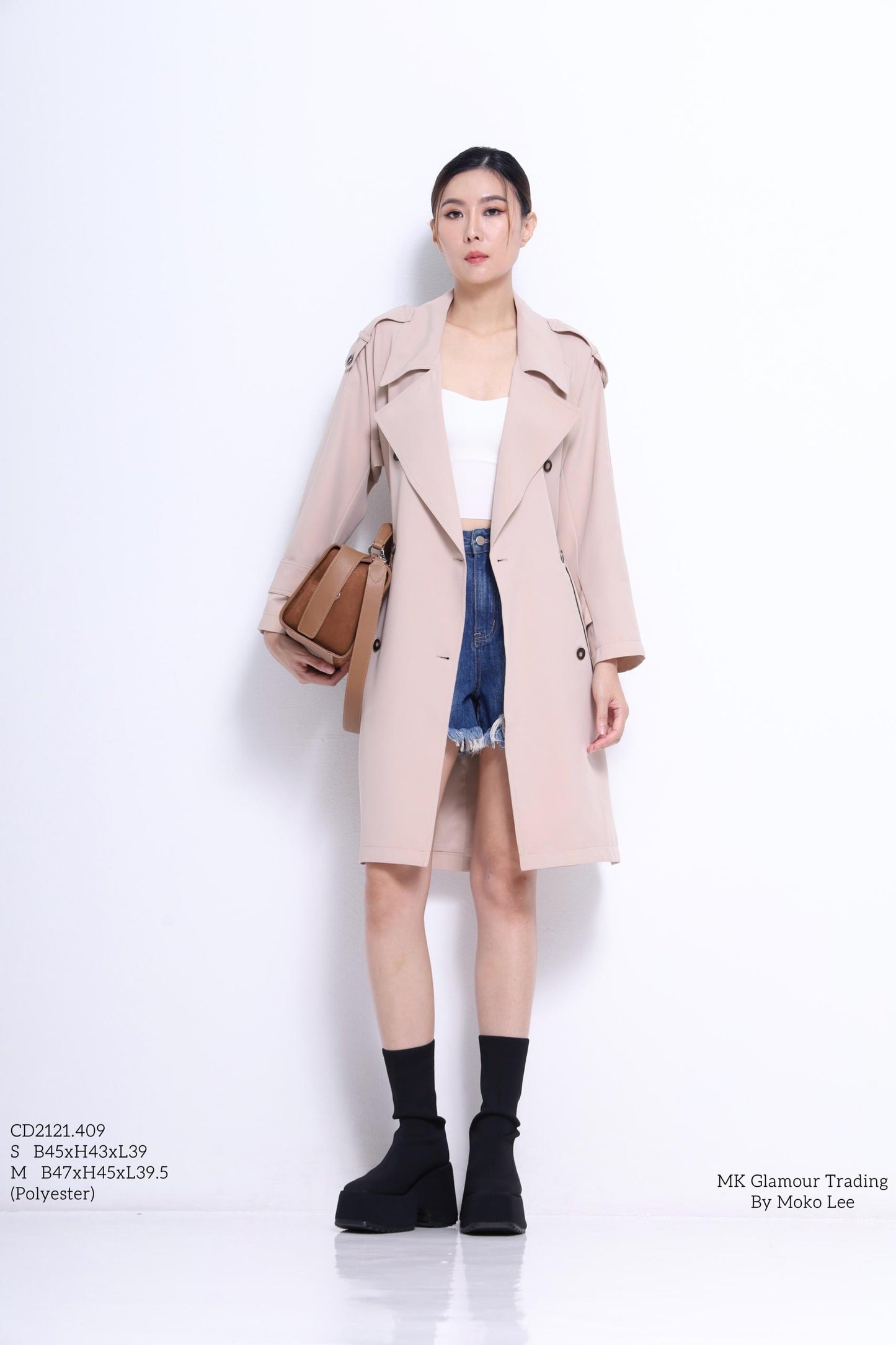 Naomi Light Midi Trench Jacket