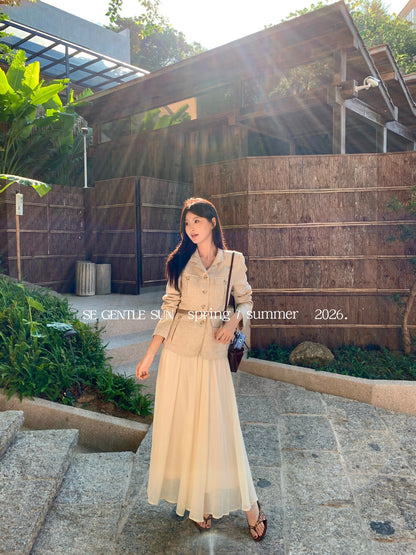 Tyana Textured A-line Skirt