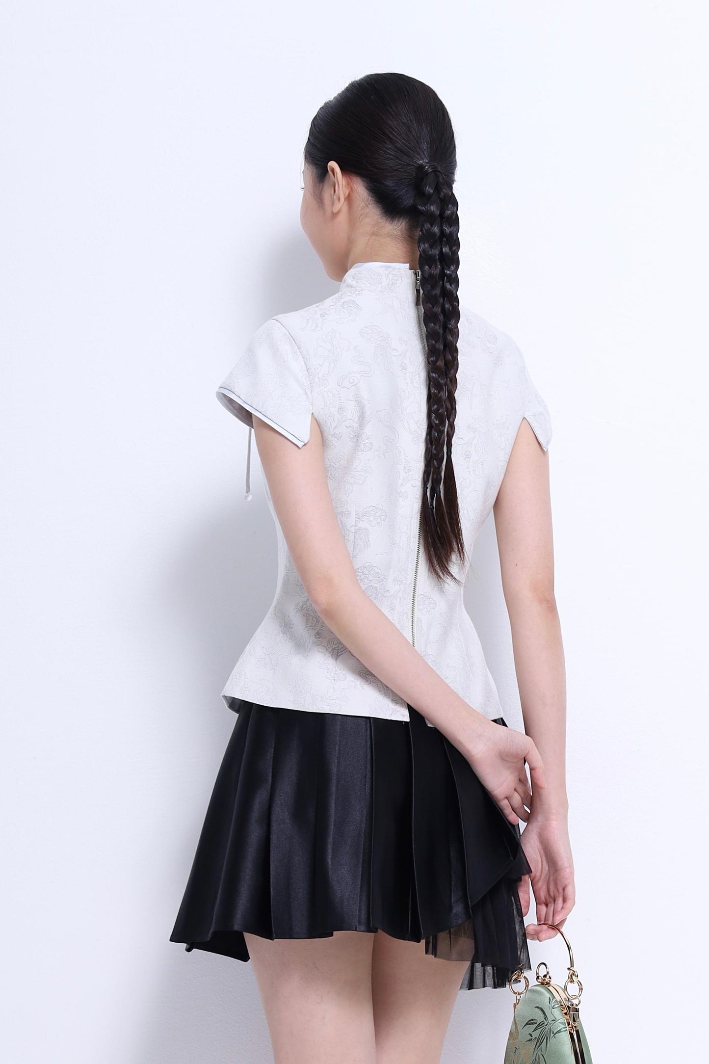 Shuang Xi Orient Fitted Blouse