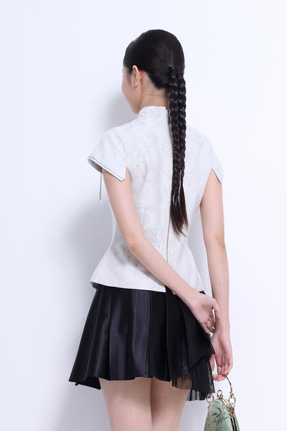 Shuang Xi Orient Fitted Blouse