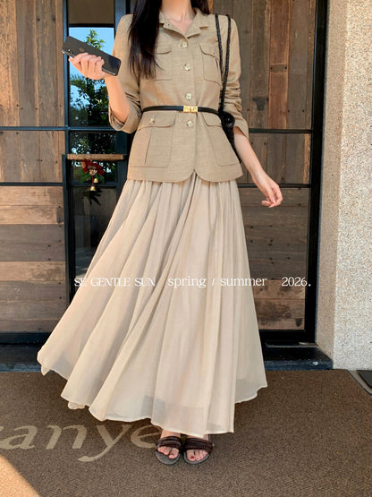 Tyana Textured A-line Skirt