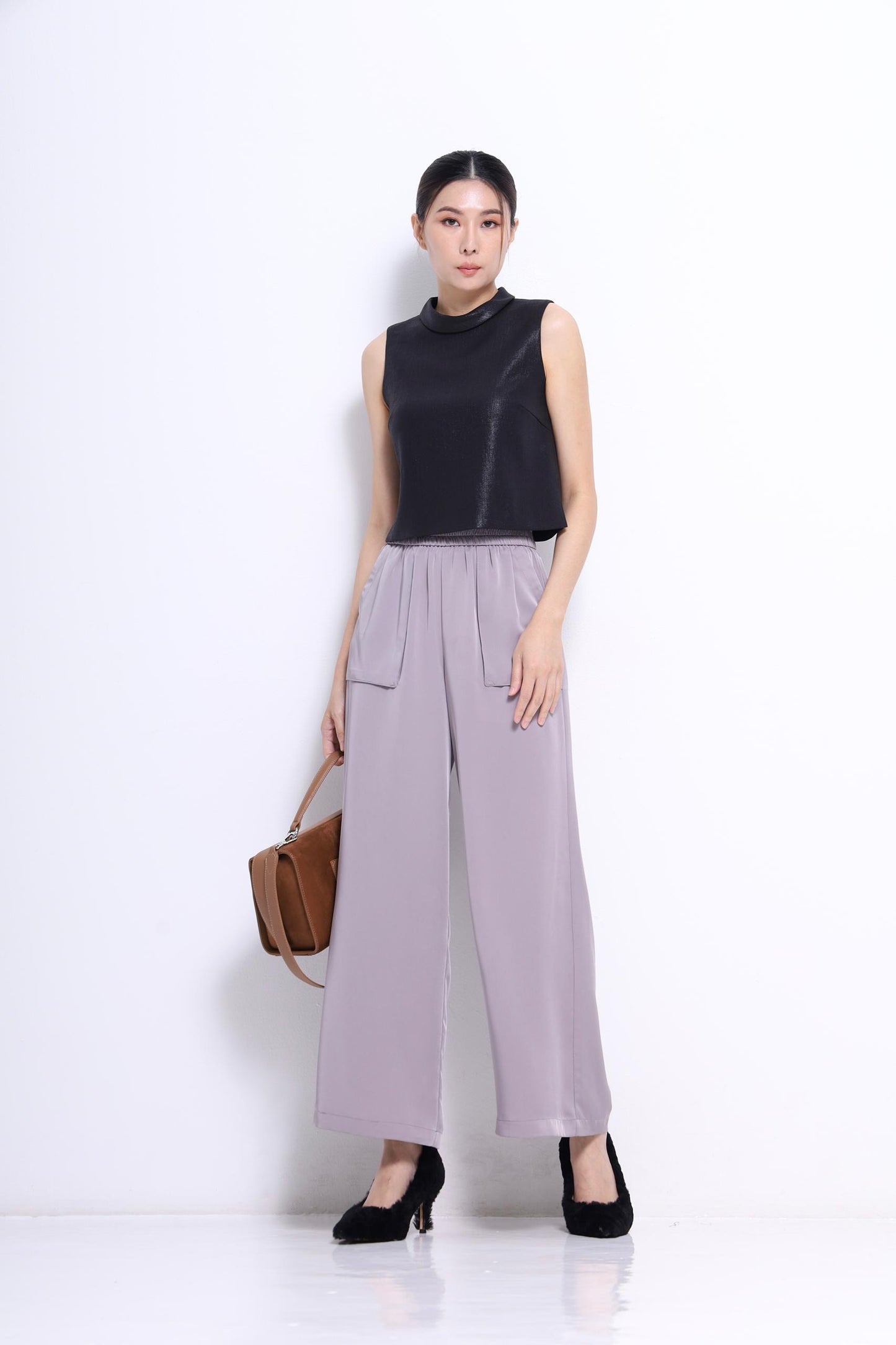Nara Elastic Satin Loose Pants