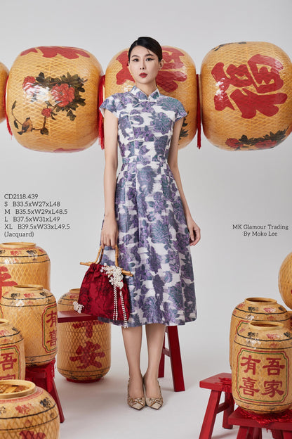 Hong Orient Crystal Qipao Dress