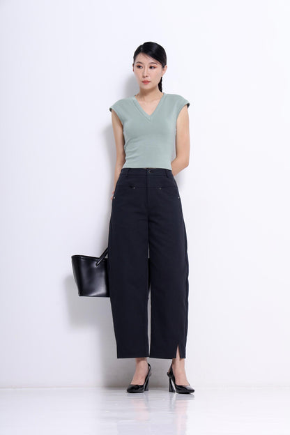 Trisha V-Neck Scuba Top