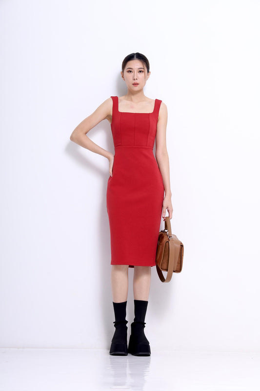 Nora Square Neck Bodycon Dress