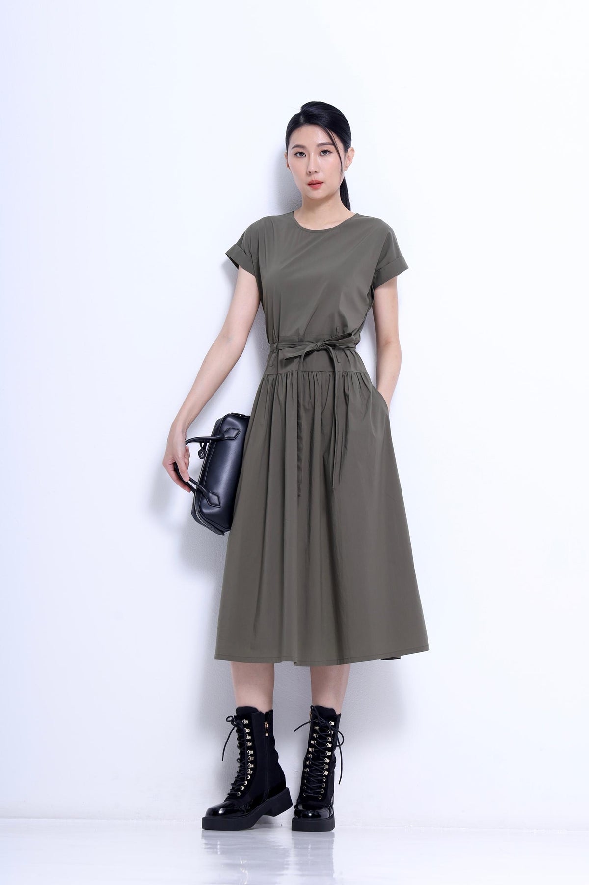 Sarah Waist Tie Midi Dress
