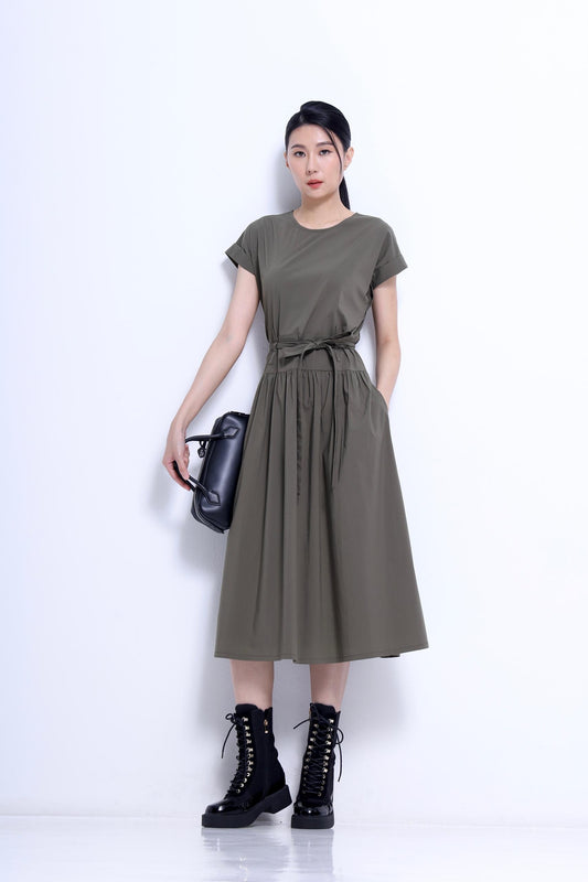 Sarah Waist Tie Midi Dress