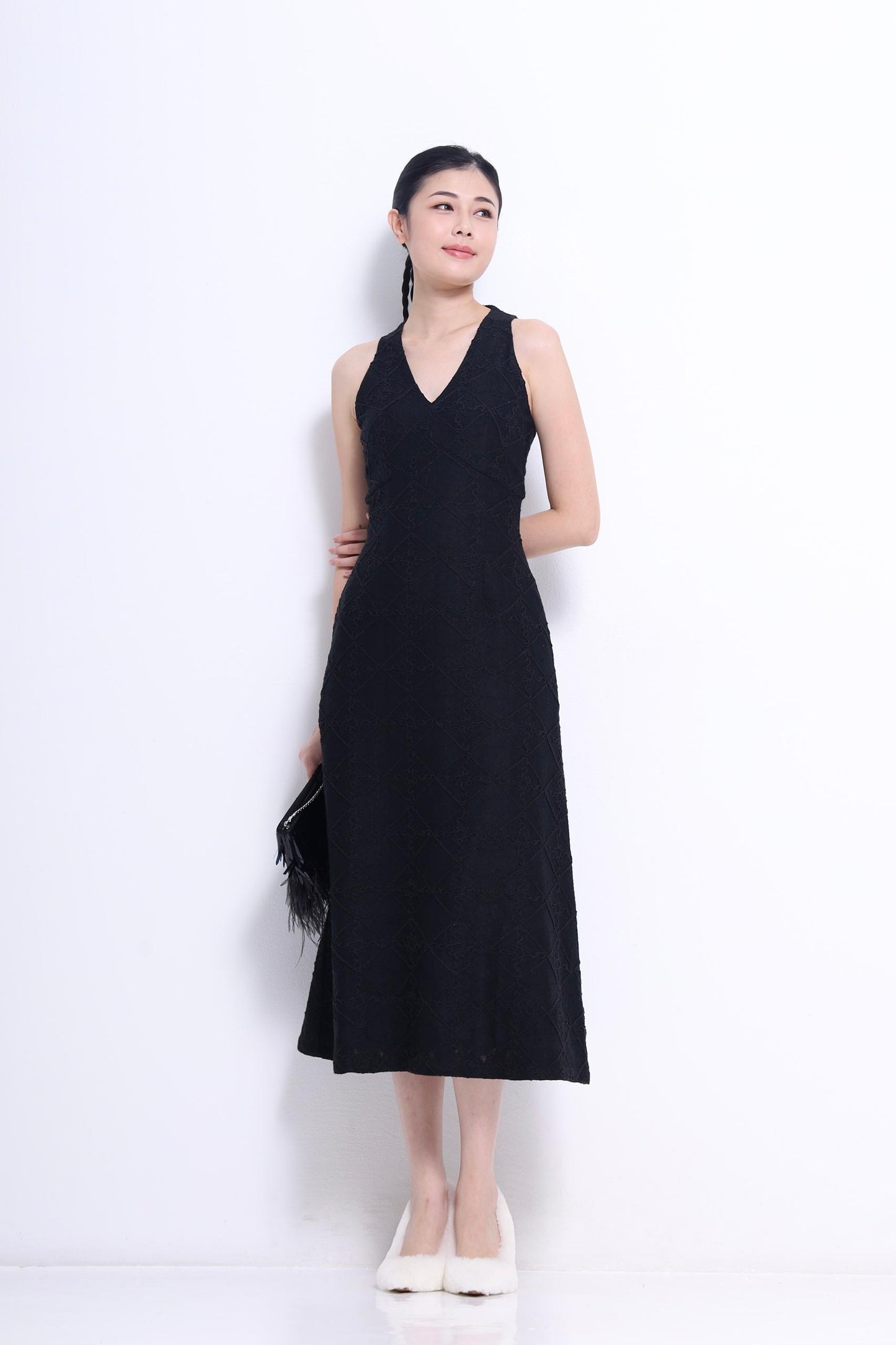Rosalie V-neck Lace Dress