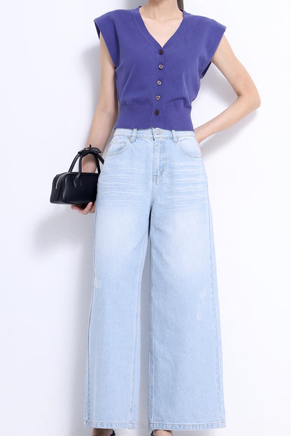 Josie V-Neck Cap Sleeve Knit
