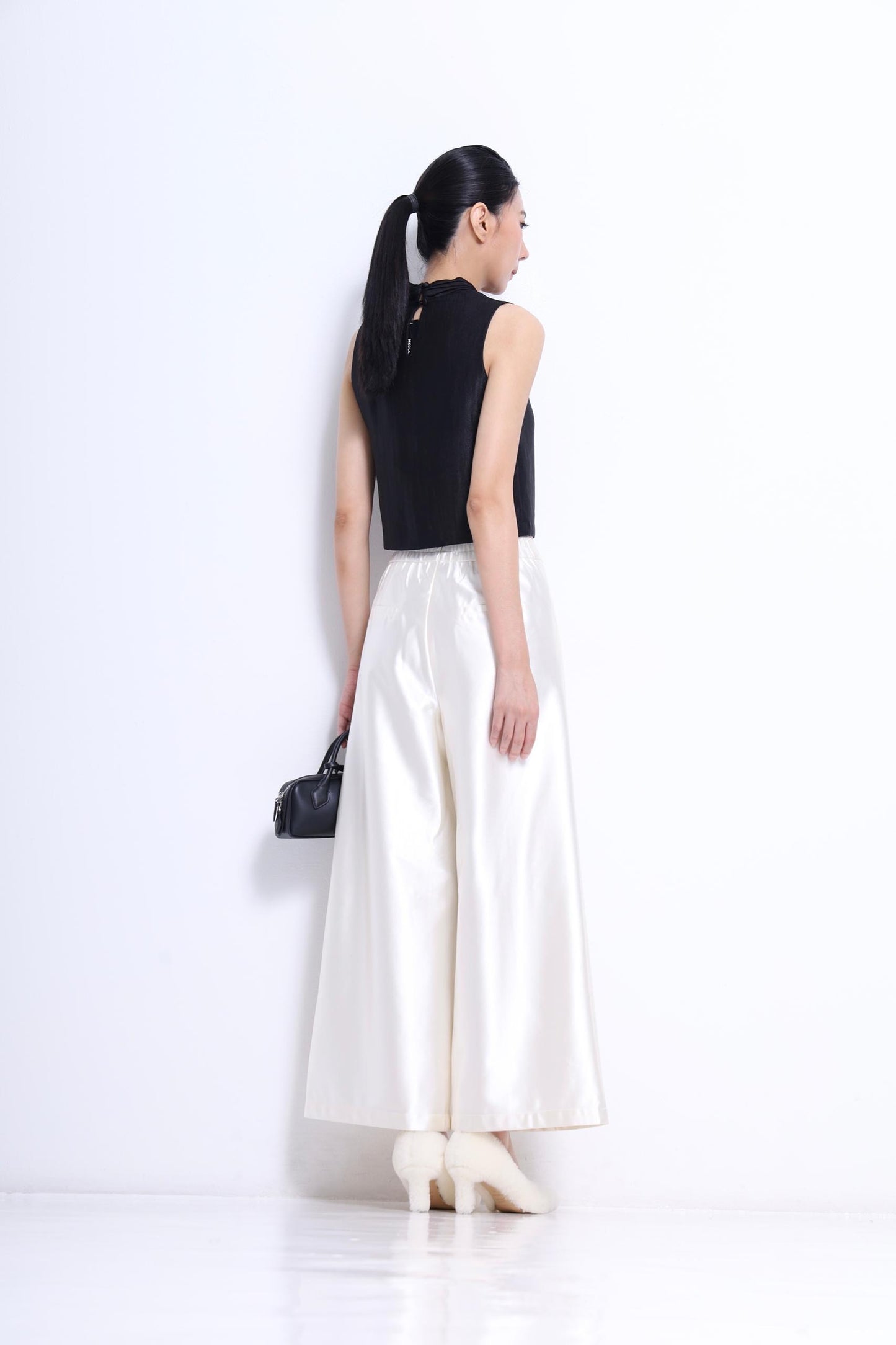 Veron Round Neck Satin Top