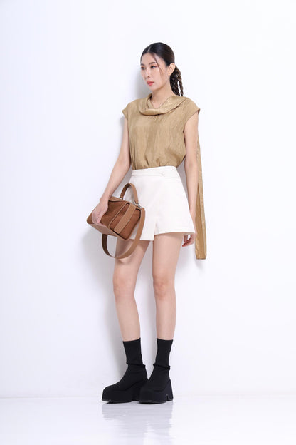 Elena Cowl Neck Satin Top