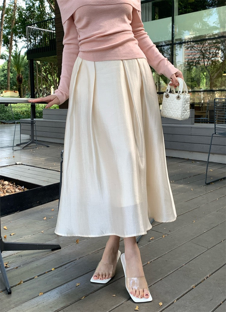 Valentina Pleated A-line Skirt