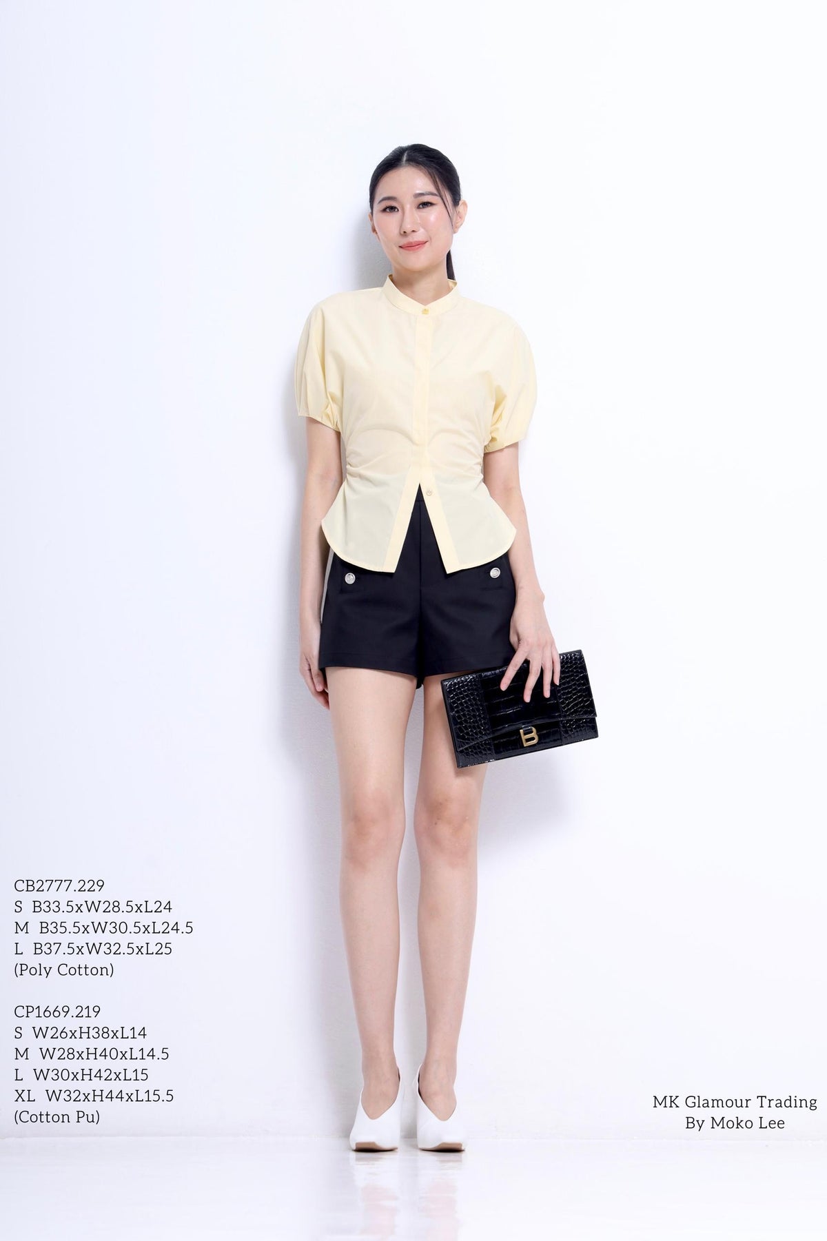 Irene Waist Tie Mandarin Shirt