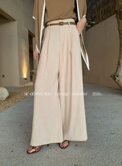 Hana Ramie Wide Legged Pants