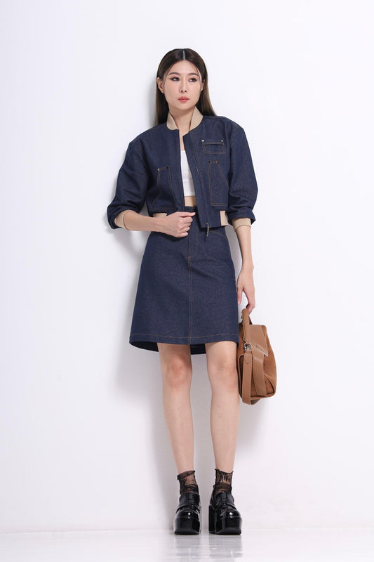 Zenda Denim Bomber Jacket