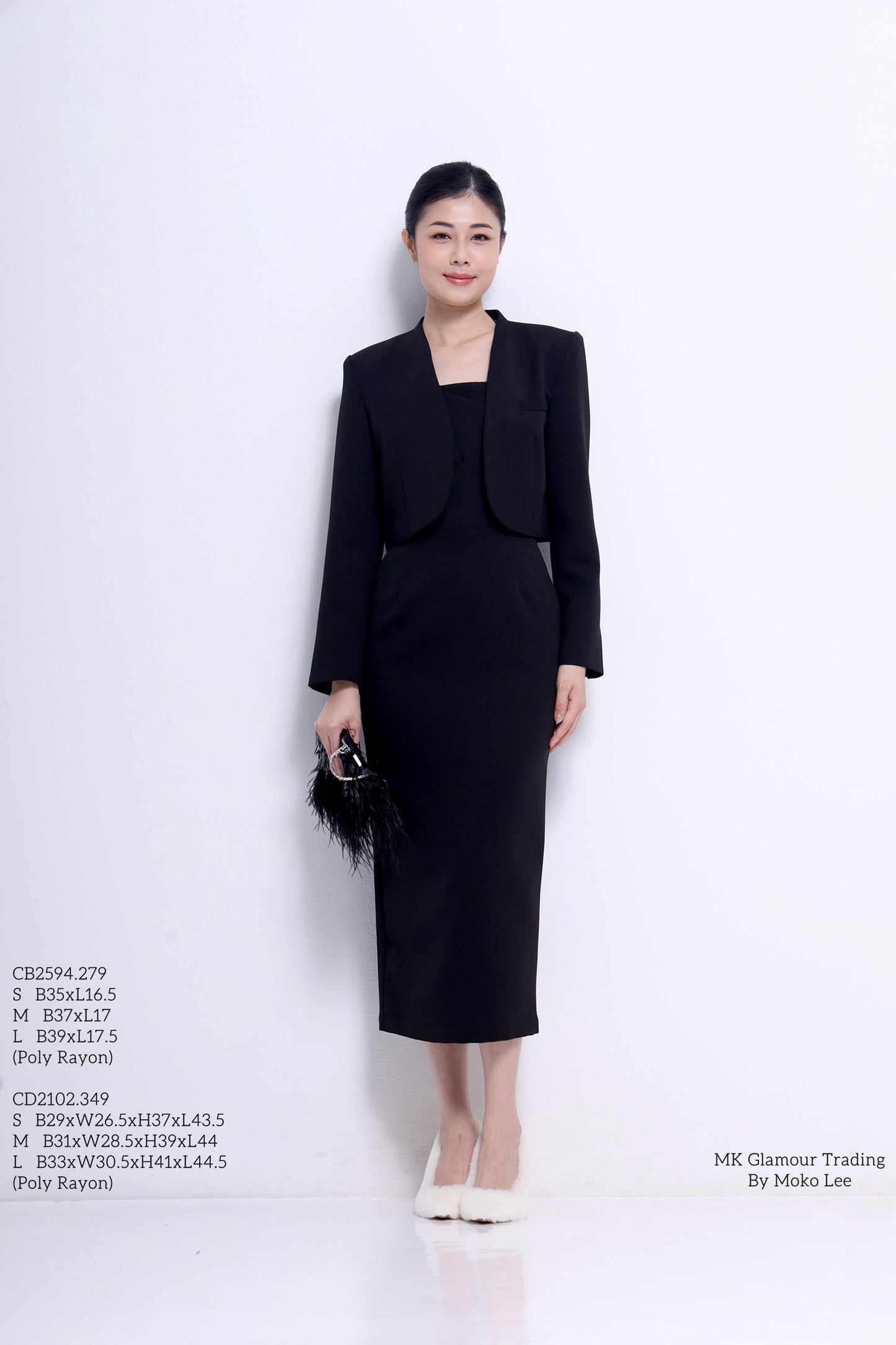 Lyla Tailored Cropped Open Jacket