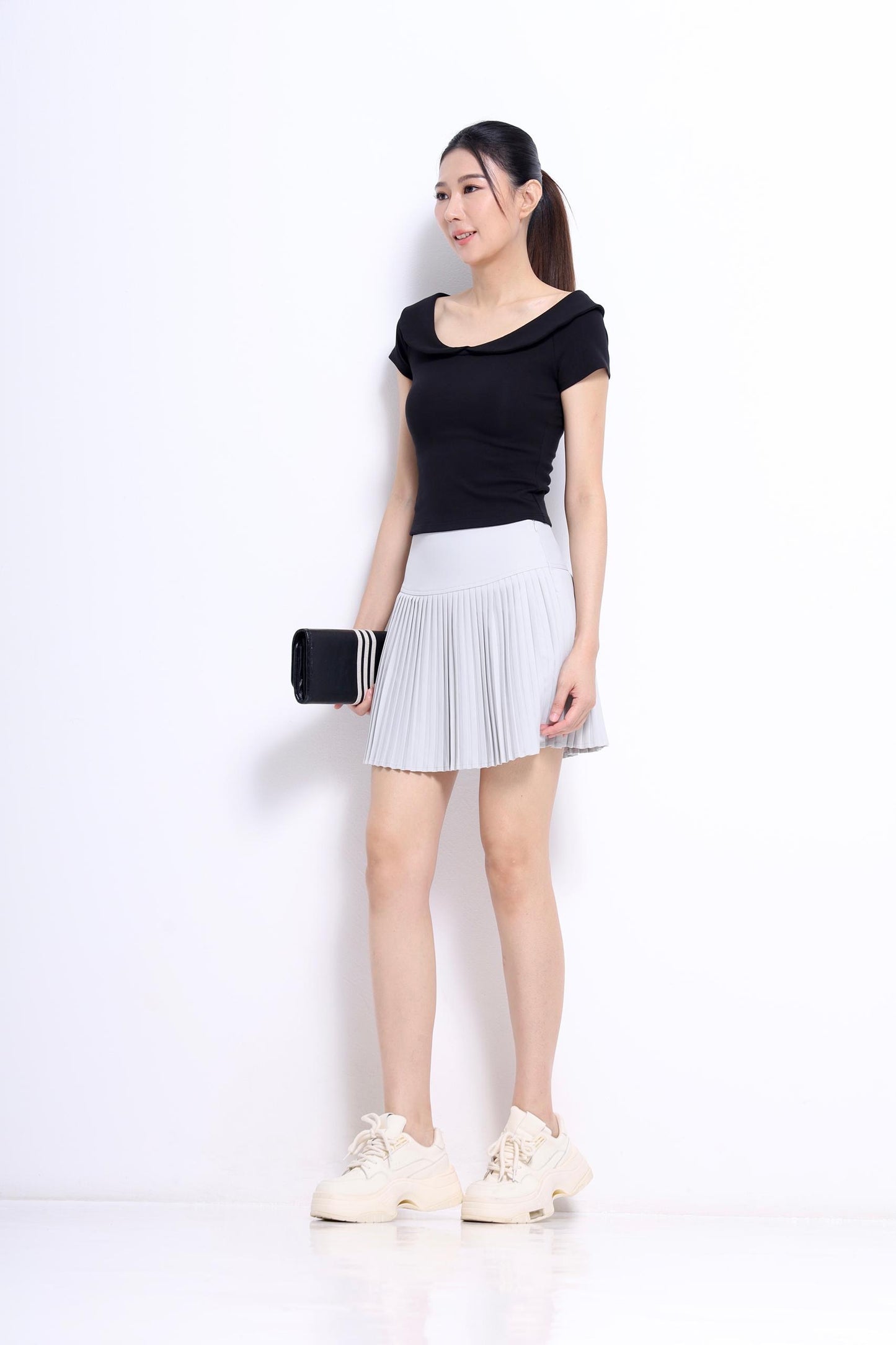 Felise Contrast Collar Knit Top